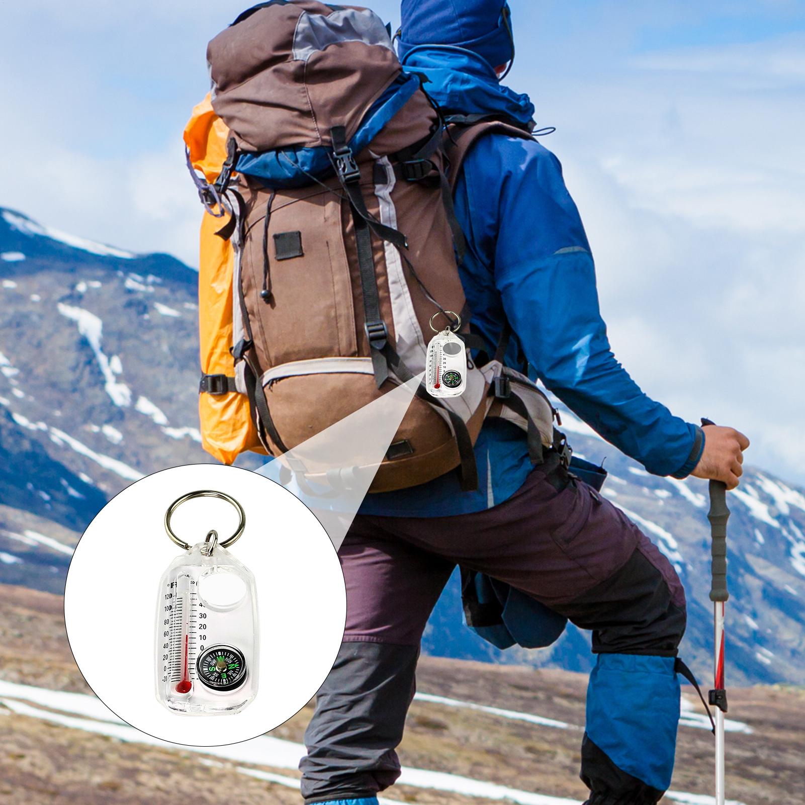 Hunting Outdoor Thermometer - Boussole Thermomètre Portable d'Extérieur avec Porte-clés