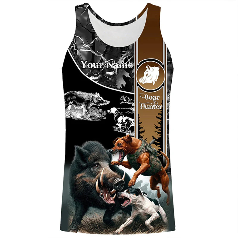 Outdoor Hunting Dogs - Débardeur personnalisé Boar Hunter pour hommes,