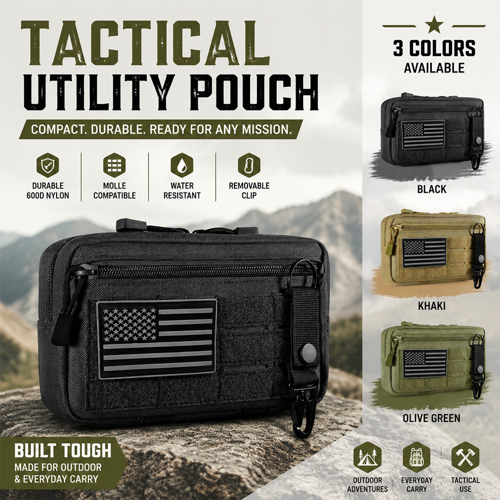 Outdoor Hunting Kit - Pochette tactique Molle EDC, trousse de