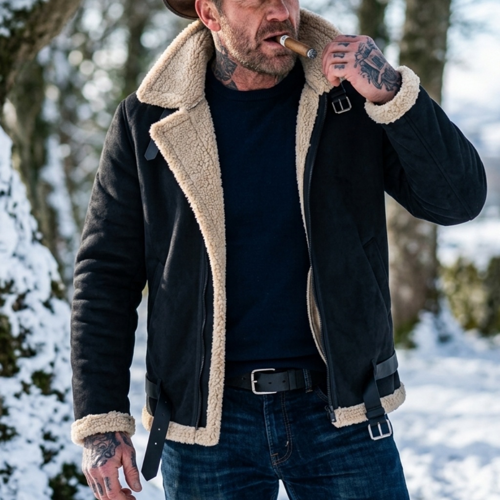 Hunting Outdoor Clothing - Veste d'hiver pour homme en faux