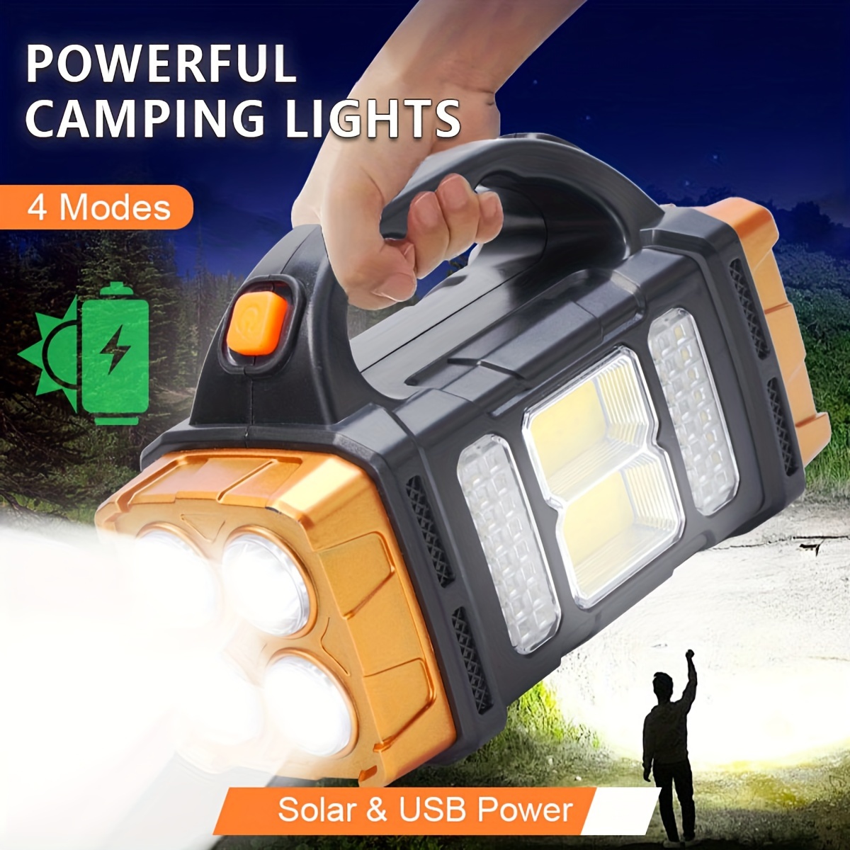Outdoor Hunting And Fishing - Nouvelle lampe torche LED solaire rechargeable