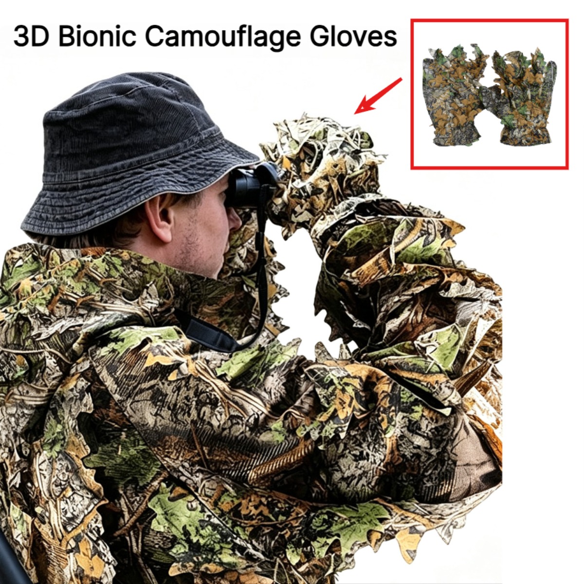 Outdoor Hunting Photography - Gants de chasse camouflage 3D en