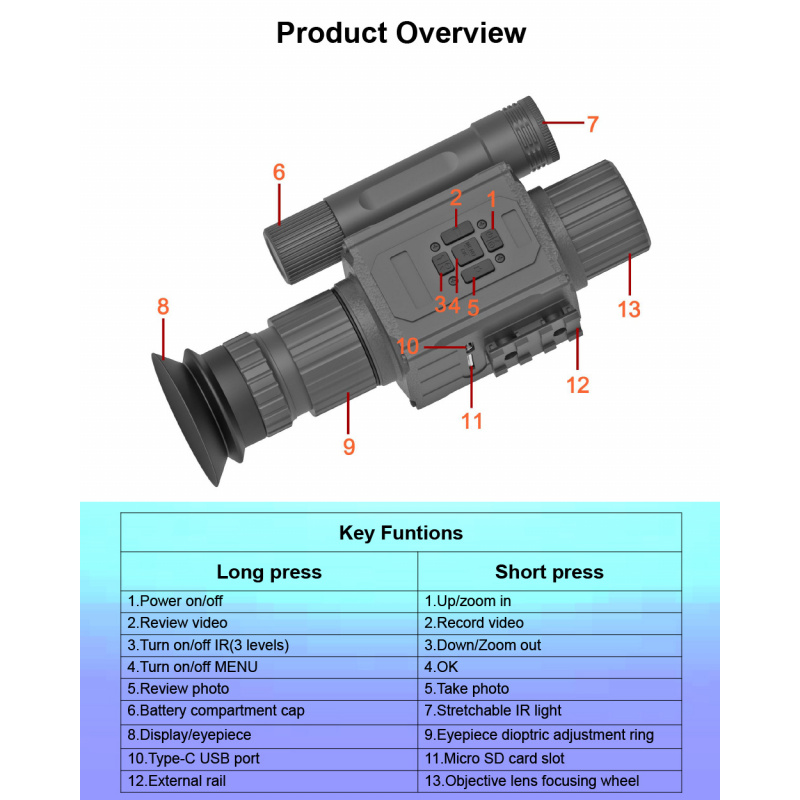 Télescope de vision nocturne h - Outdoor Hunting Photography avis et prix