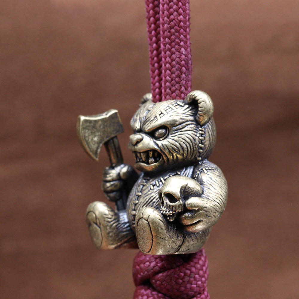 Axe Bear Brass Knife Bead Skul - Paracord Survival Bracelet avis et prix